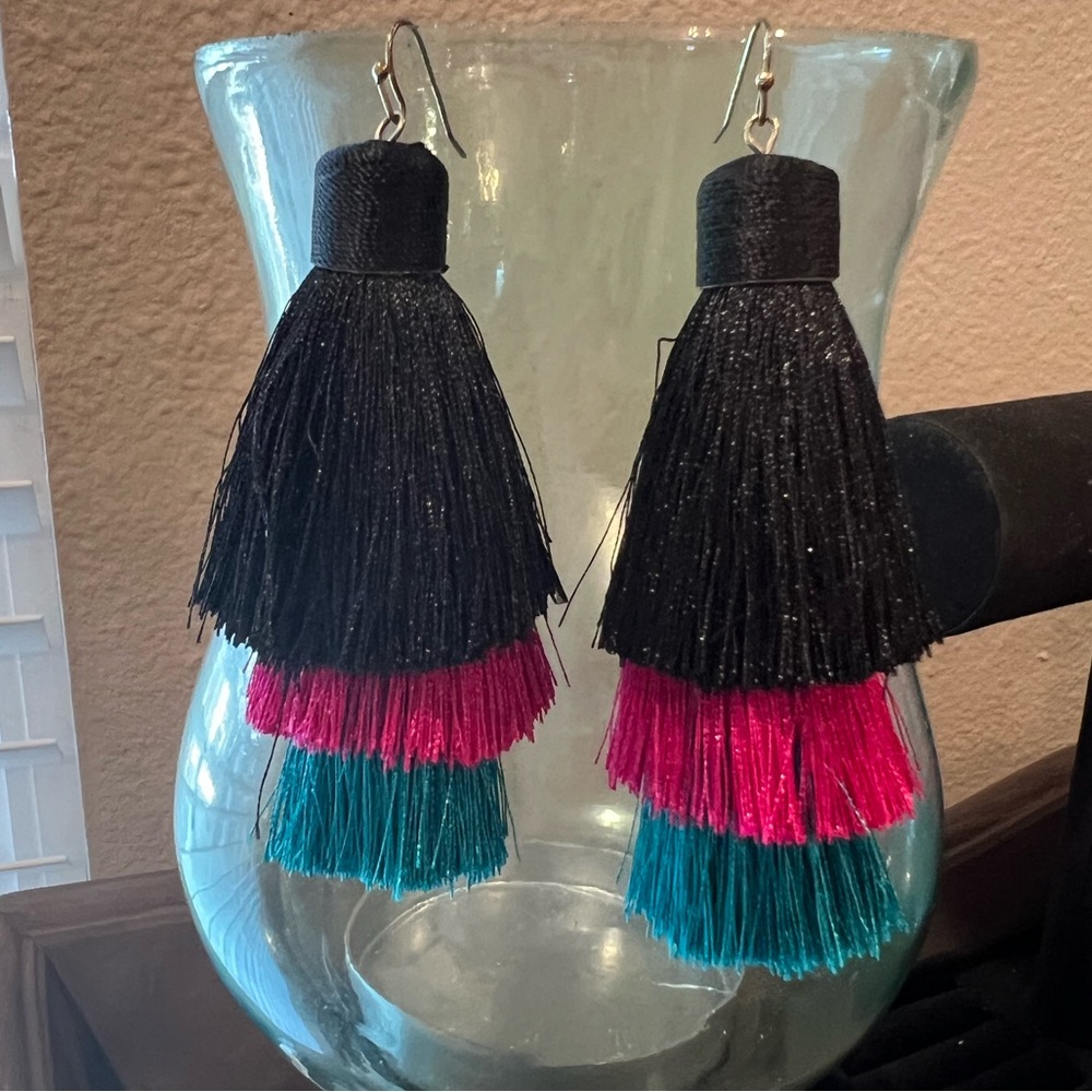 Layered Boho Tassel Earrings